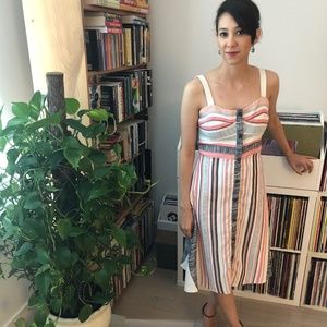 Striped, summer dress with pockets